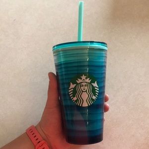 Starbucks 16 ounce beachy themed tumbler